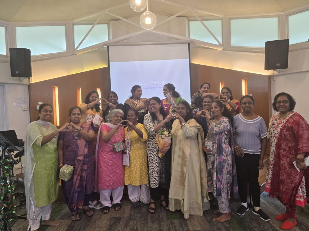 The women's fellowship group at SJSM Tamil Church in Singapore gathered together.