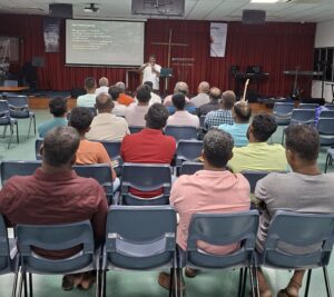 SJSM Tamil Church members hosting a monthly fellowship migrant brothers